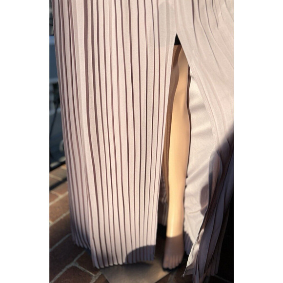 TFNC Prague Lavender Maxi Dress Bridesmaid Prom Pleats High Empire Waist UK6/US2 - Picture 10 of 12